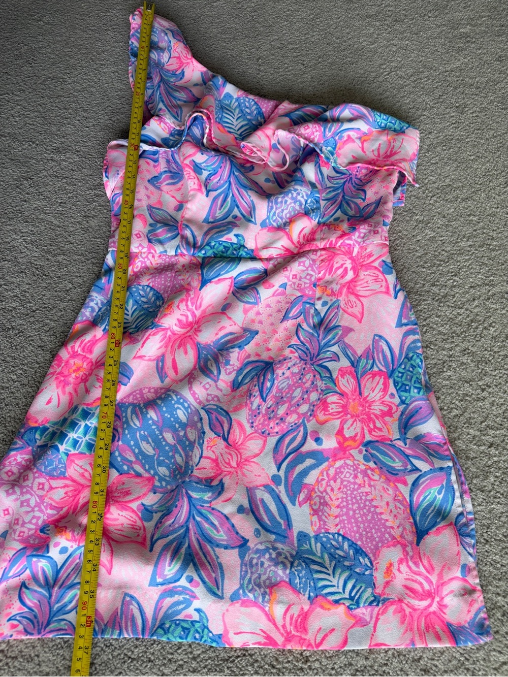 Lilly Pulitzer Kipton Romper Pink Isle Snappy Turtle One Shoulder Size 10 - Picture 12 of 12
